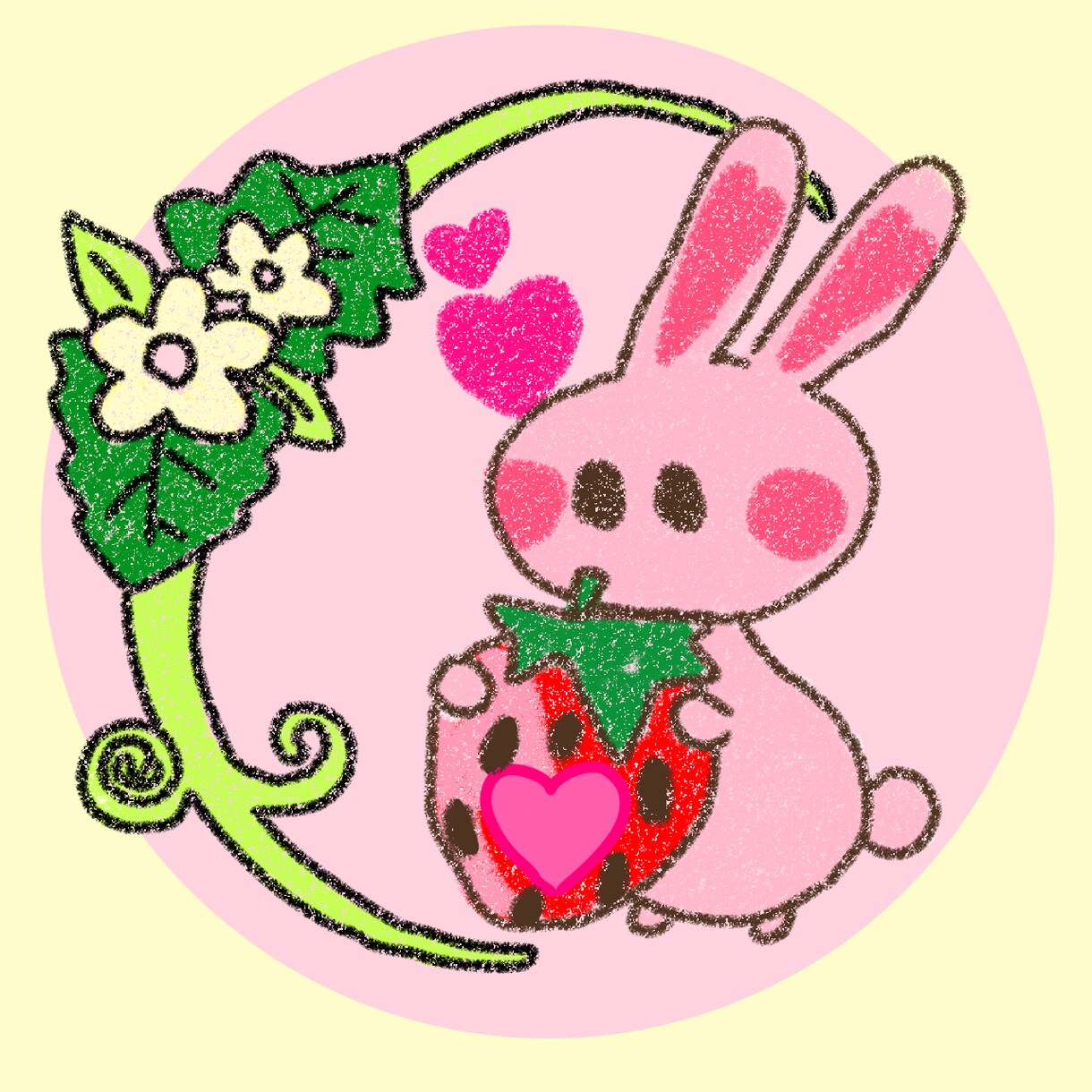 可愛いアイコンがモチーフのイラストになっております 好きな動物と、好きな果物でイラストを描きます。 イメージ1