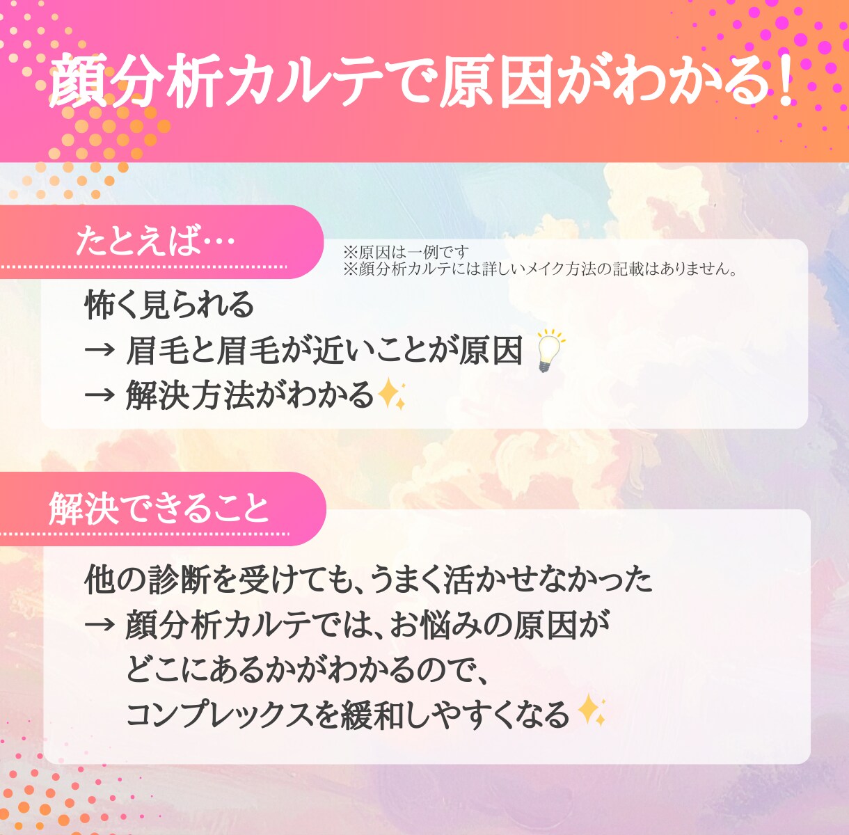あなただけの＼顔分析カルテ／でお顔の魅力を伝えます 他のタイプ別診断でしっくり来なかった方へ イメージ4