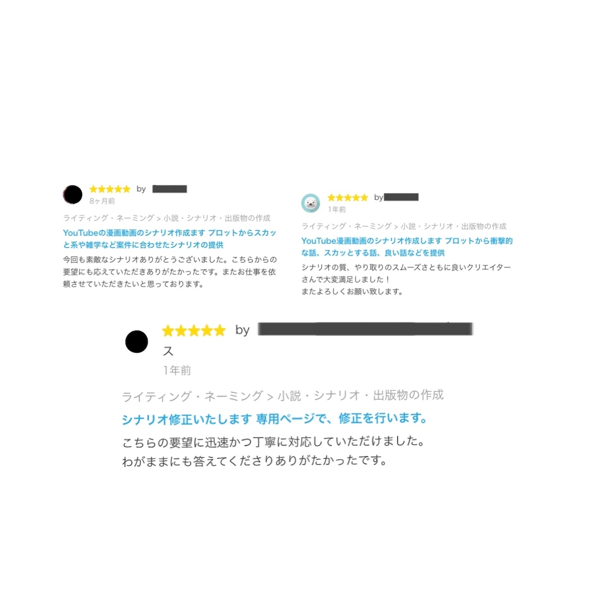 YouTubeの漫画動画のシナリオ作成します 【期間限定価格】相談、案件に合わせたシナリオの提供 イメージ3