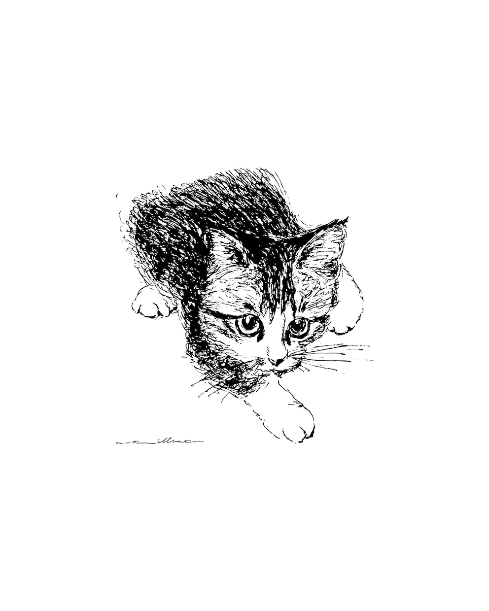 大切なご家族のペットを、心を込めて描きます 愛情をやさしい線画で残しませんか。 イメージ2