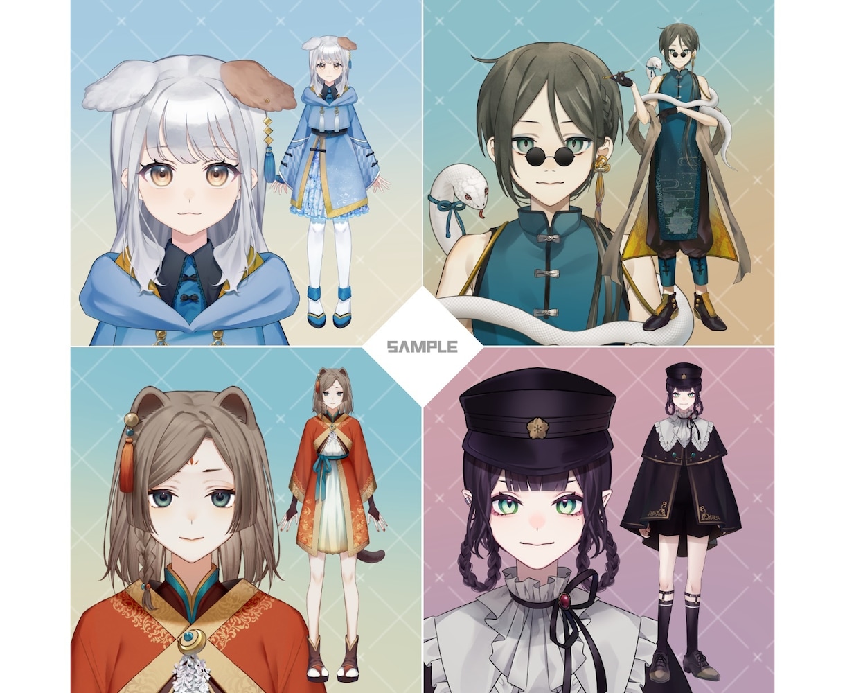 個性を活かしたVtuber！全工程制作します モデル・ミニキャラ・ロゴ…Vtuberデビュー一括サポート！ イメージ4