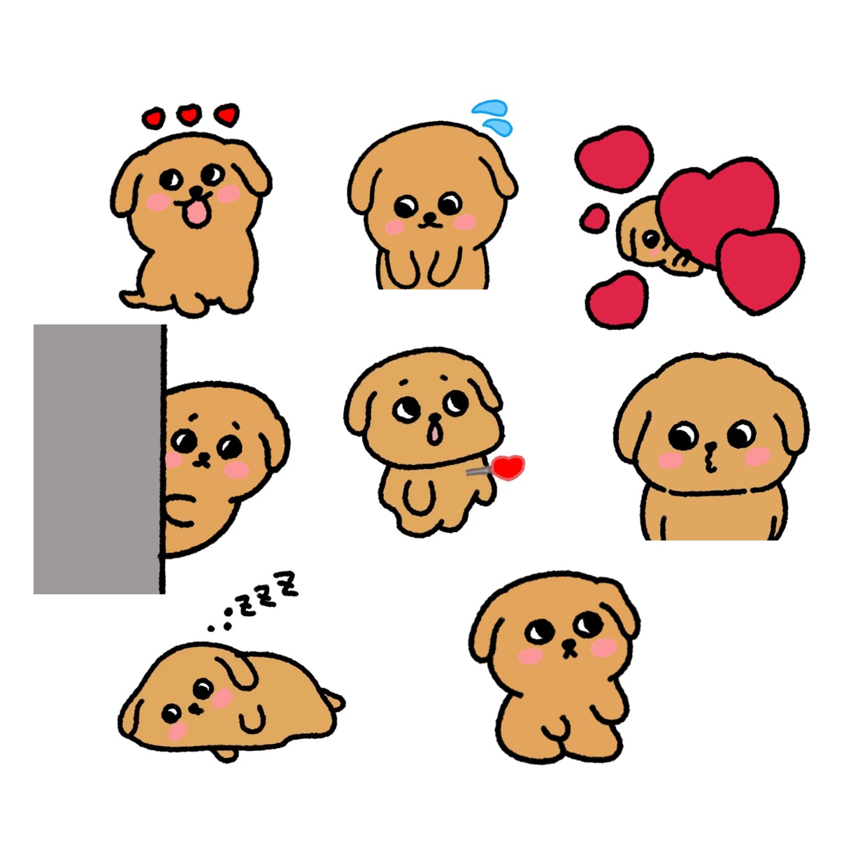あなただけのLINEスタンプつくります ペット・オリジナルキャラクターのゆるかわスタンプ作ります♩ イメージ2