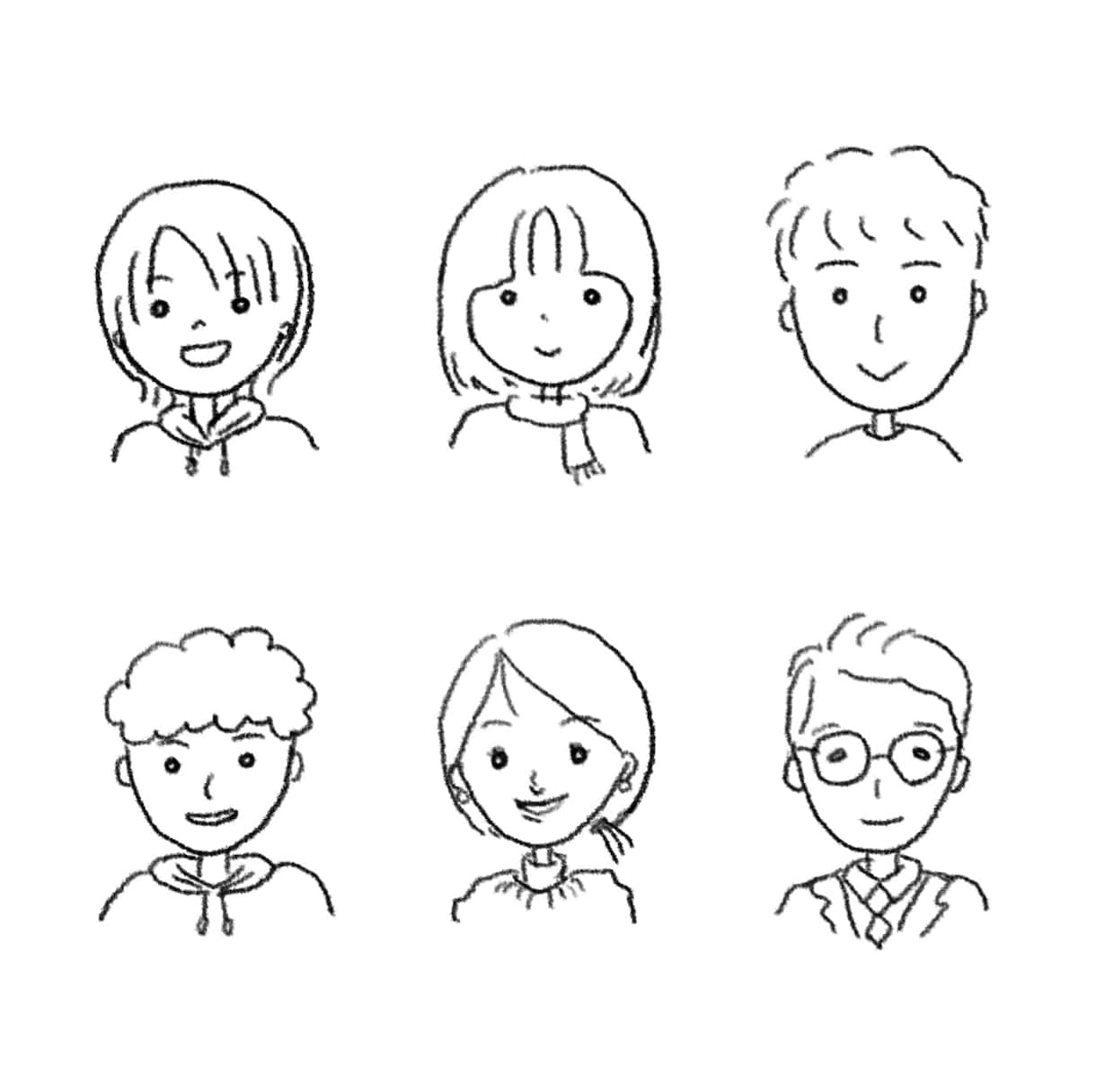 似顔絵でSNS用アイコン作ります ご本人を「かすってる」ゆる～い似顔絵 イメージ1