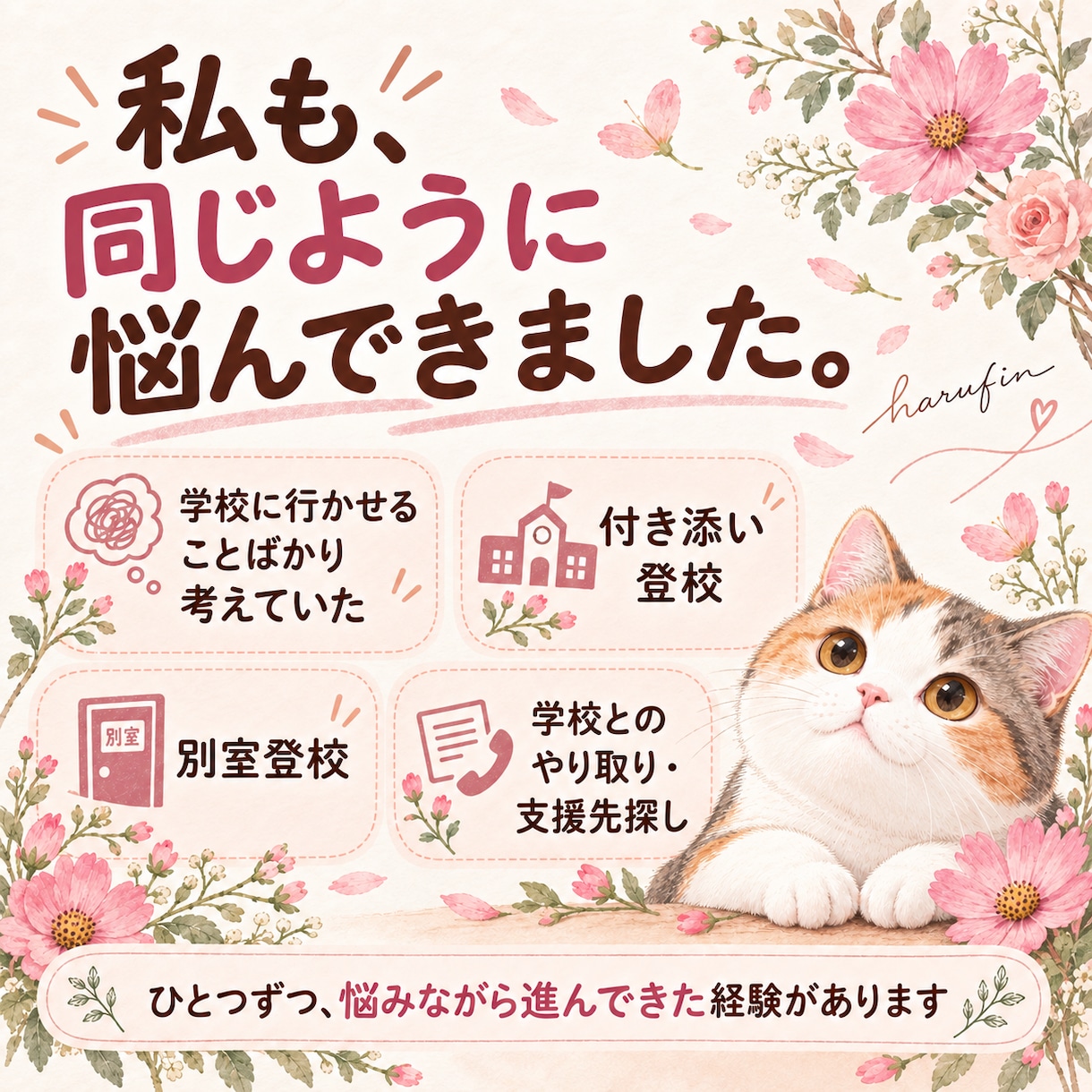 学校に行きたくないと言われた時、一緒に整理します 行き渋り・不登校の朝、「今日どうする？」を一緒に考えます イメージ3
