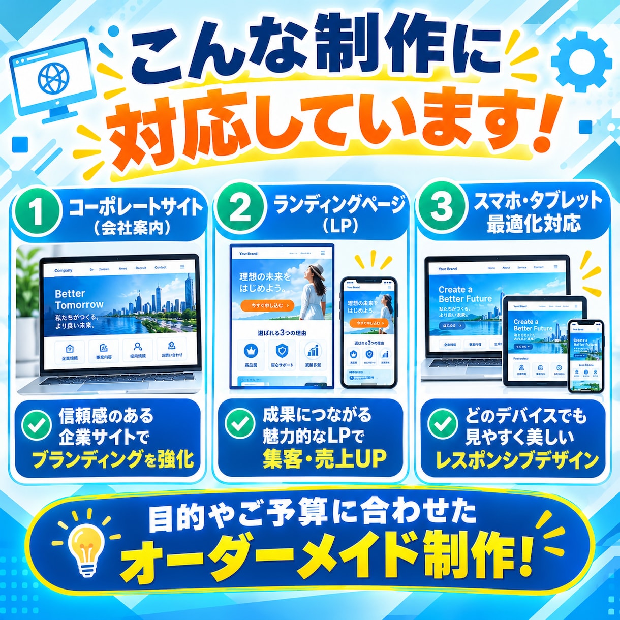 Webサイト・LPを丸投げで高品質に制作します 【丸投げOK】HP・LP制作を専門知識不要でまるごとお任せ！ イメージ2