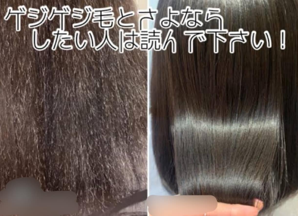 傷んだ髪をとある方法でサラサラにさせます 痛み過ぎた髪の毛を、｢とあるもの｣ でサラッサラに致します イメージ2