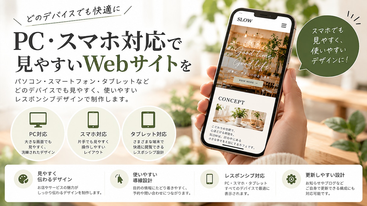 店舗・個人事業主向けのWebサイトを制作します お店やサービスの魅力が伝わるオリジナルデザイン イメージ4