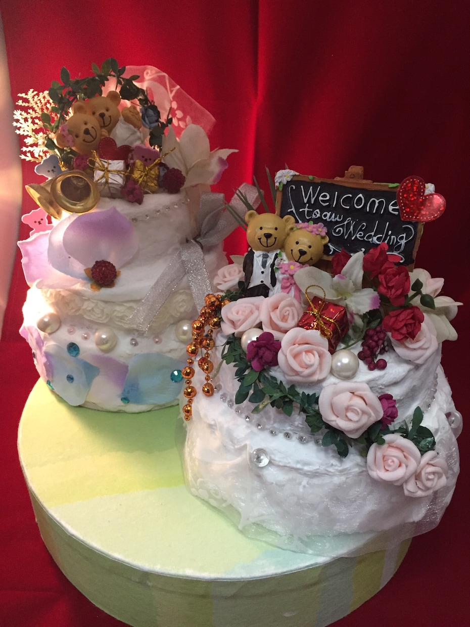 結婚式のお客様をかわいいケーキでお出迎えします ウェルカムスペースが華やかになるクレイアートケーキ！ イメージ2