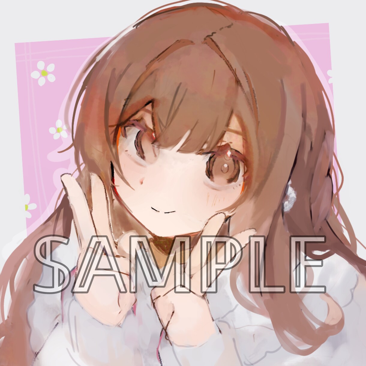 バストアップイラストを描きます 厚みのある色塗り、アニメ調の絵柄での厚塗り風イラスト イメージ1