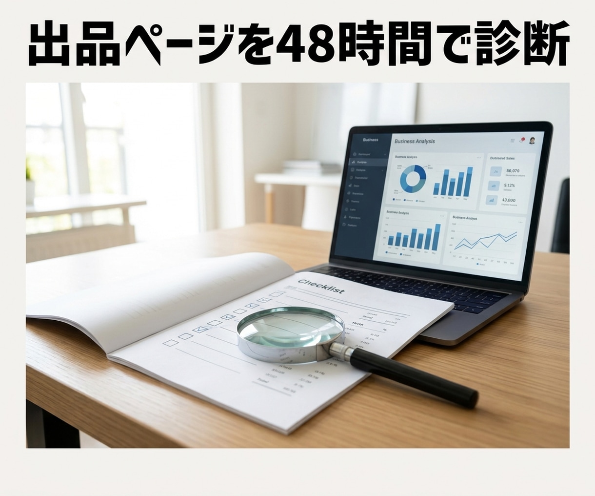 ココナラ出品ページを診断し改善点を洗い出します 売れる法則11項目×数値分析の48時間スピード診断 イメージ1