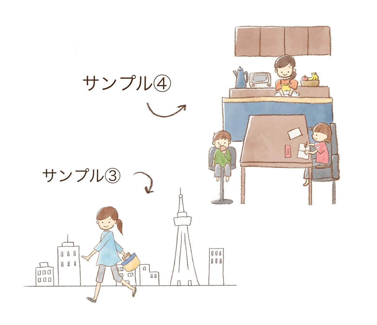 優しくて温かい鉛筆線画イラスト描きます 親近感のわく、柔らかいイラストをお求めの方 イメージ7