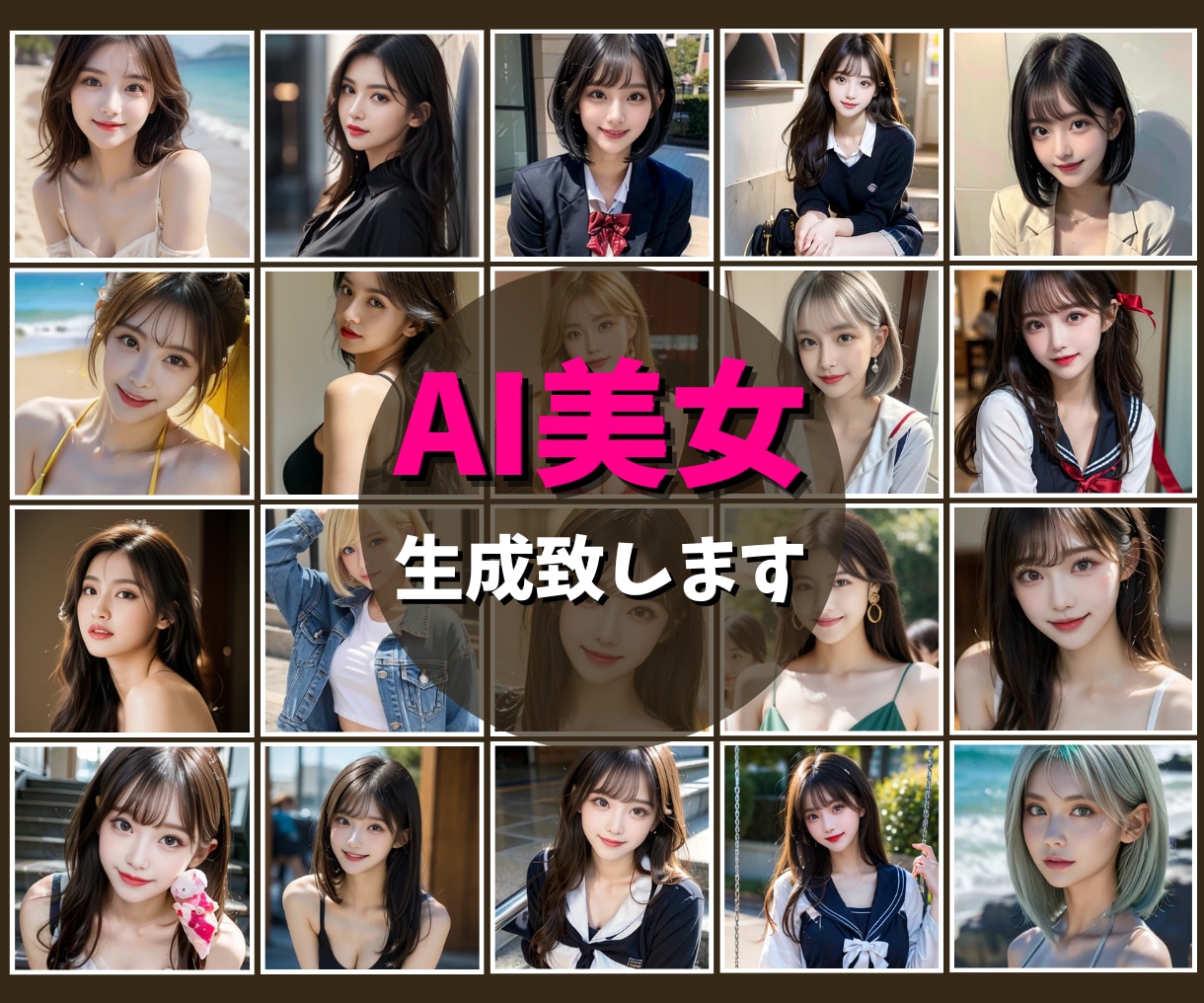 AI美女の画像生成承ります リアルで美しいAI画像を提供します イメージ1