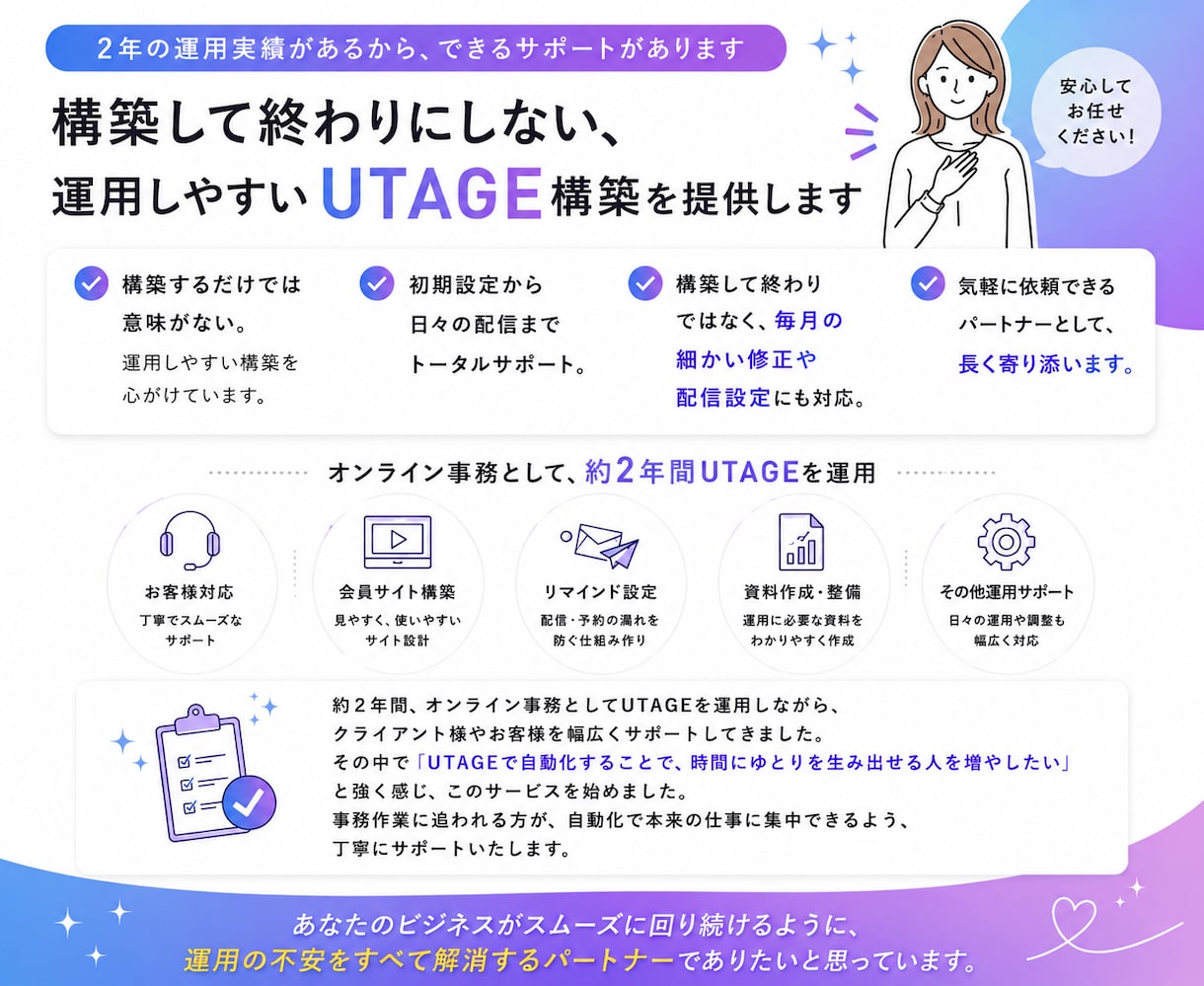UTAGE構築代行で売れる販売導線作ります アフターフォローOK！ファネル構築全部します！毎月運用経験有 イメージ4