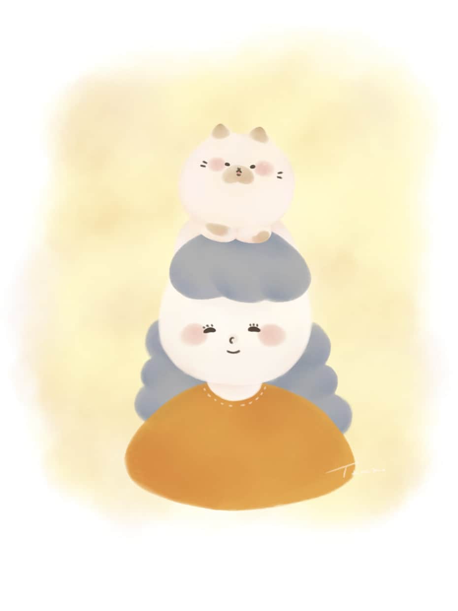 猫ちゃんと一緒に似顔絵を描きます 大切な家族との絆をカタチに残しませんか？ イメージ1