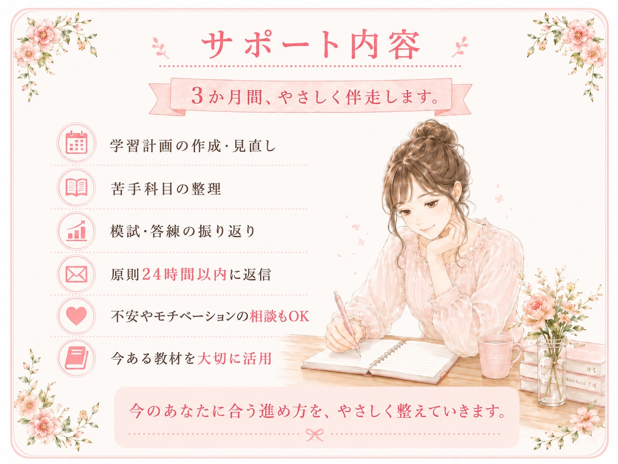 元予備校講師が司法書士試験を3か月間個別指導します マンツーマンで合格をサポートします（継続割引有） イメージ2