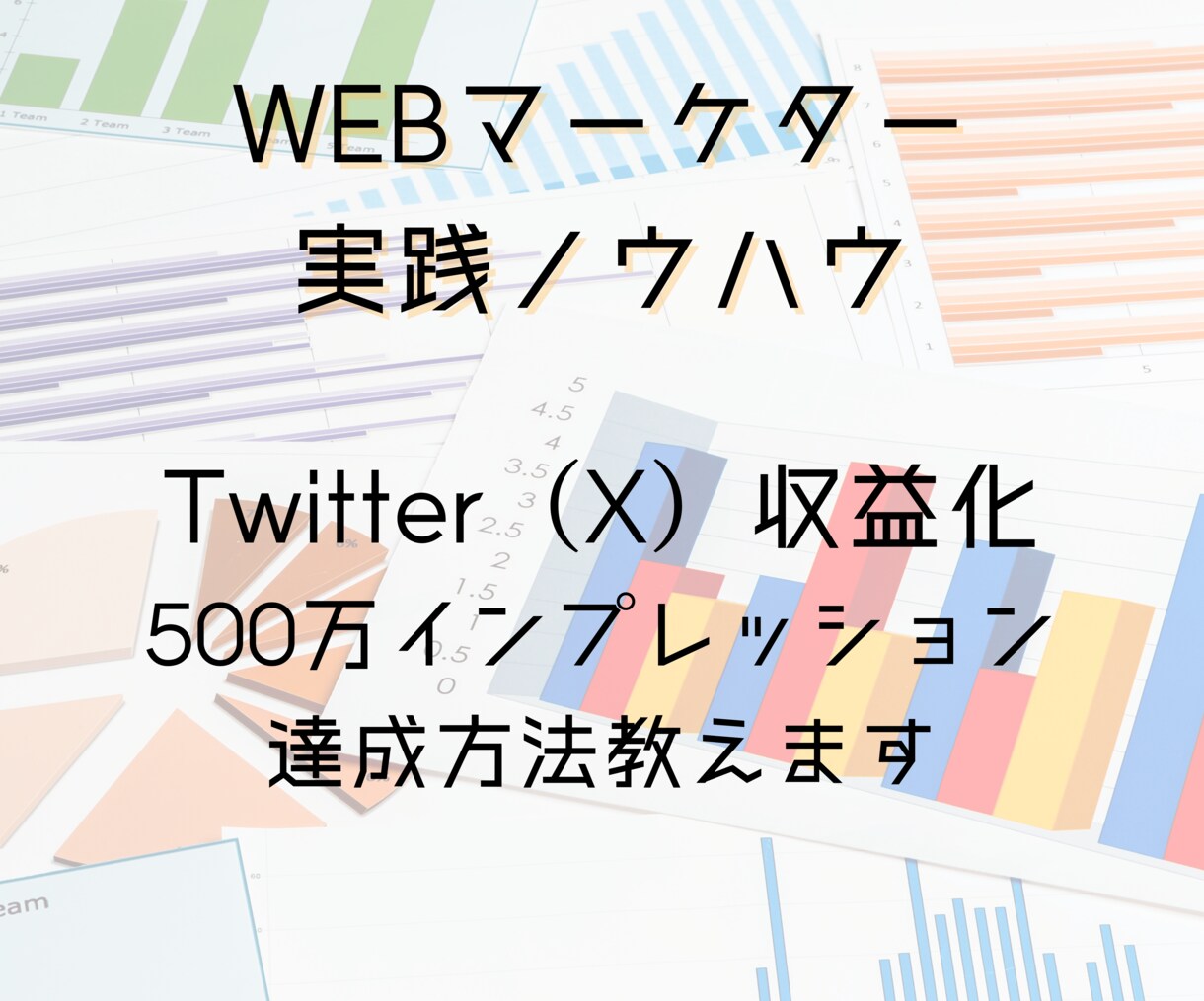 Twitter収益化500万インプ達成方法教えます WEBマーケターだから分かるアルゴリズムを元したノウハウです イメージ1