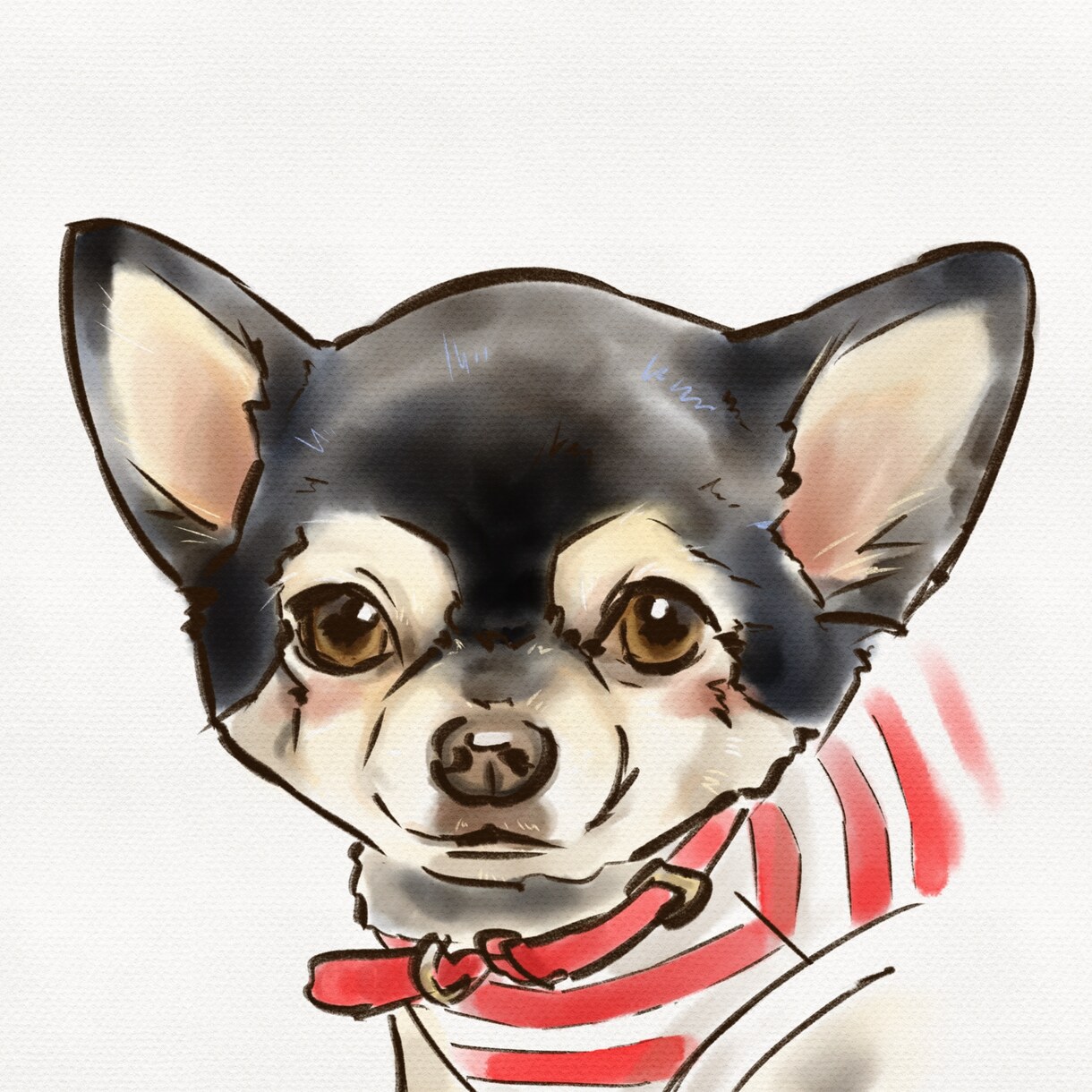 愛犬の似顔絵イラストをお描きします アイコン、鑑賞用、プレゼントに イメージ3