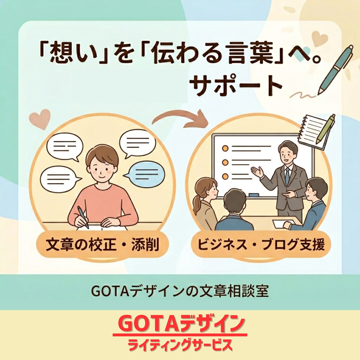 あなたの文章校正・添削します 言葉の濁りを取り除き、伝えたいことをまっすぐに。 イメージ1