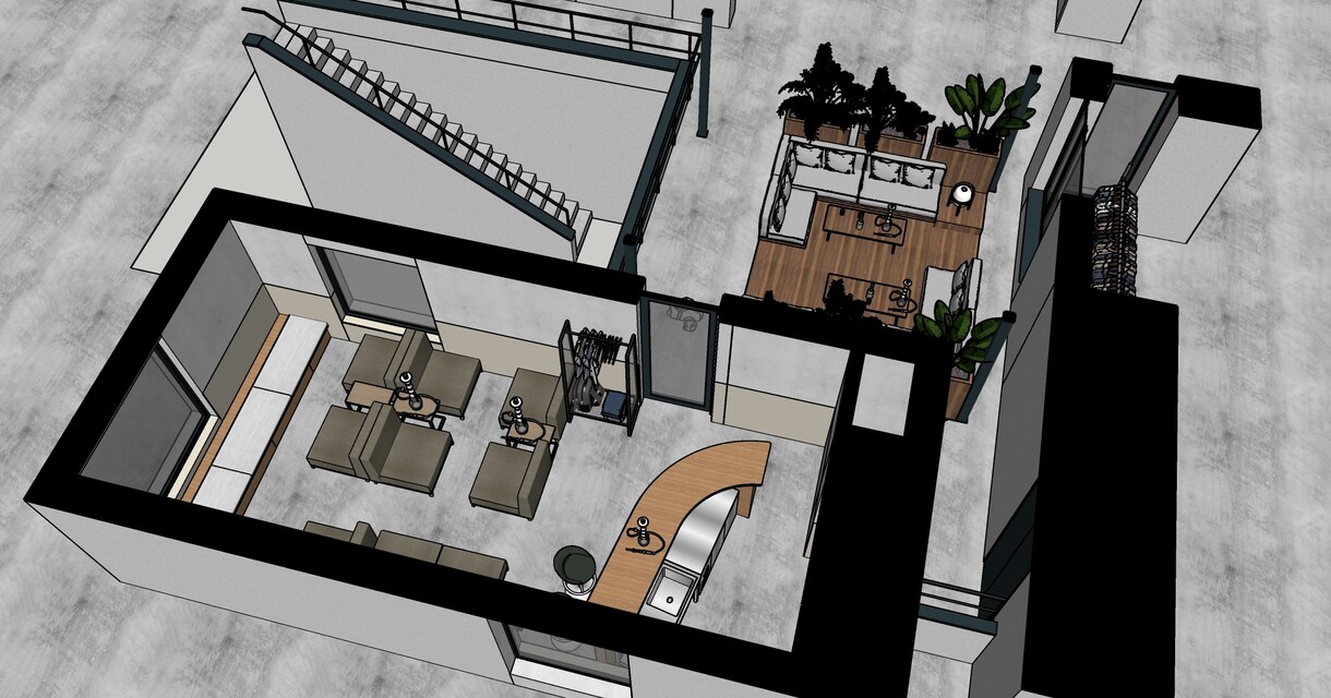 sketchup（スケッチアップ）データ作成します 内装アトリエ事務所での経験を活かしてイメージを形にします イメージ1