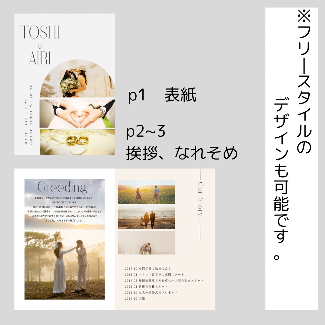 結婚式オリジナルプロフィールブック製作いたします ご夫婦だけの世界に１つだけのプロフィールブック♪ イメージ2