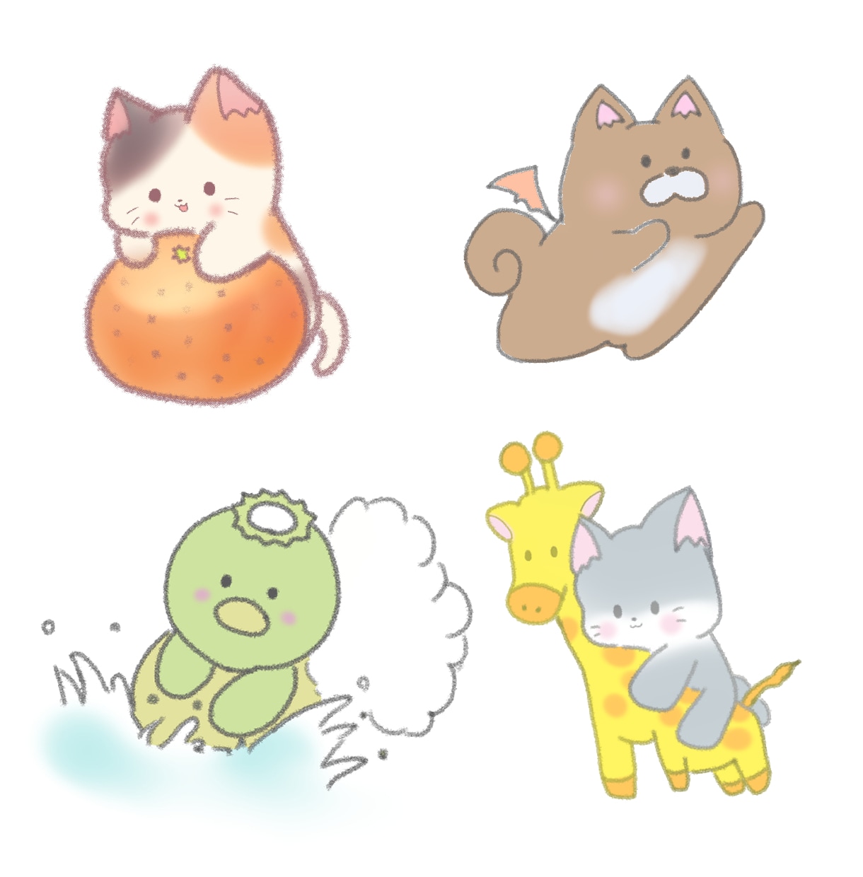ゆるかわいい♡癒されるキュートな動物お描きします 人間キャラのマスコット化・動物のオリキャラ・ペット等 イメージ5