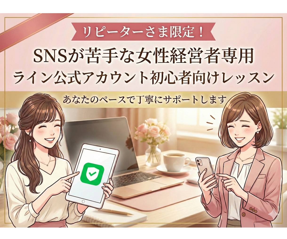 リピーター様限定！2回目以降のサポートをします インスタ、ライン公式、Googleビジネスなど継続レッスン イメージ2