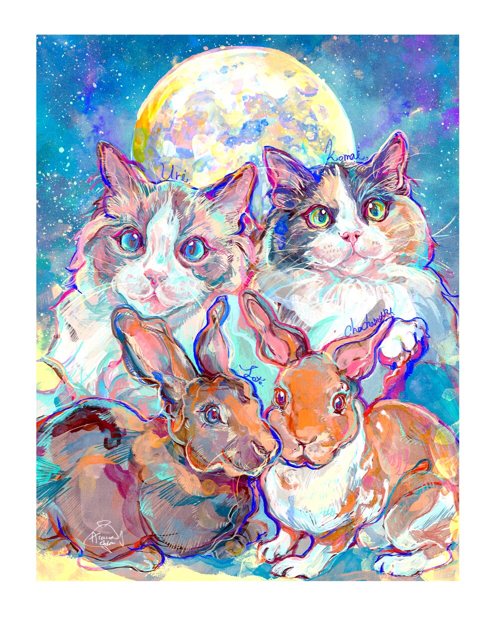 犬、猫、動物なんでもイラスト描きます /今そこに居る子の空気感/確かにそこに居た子の笑顔をお届け イメージ10