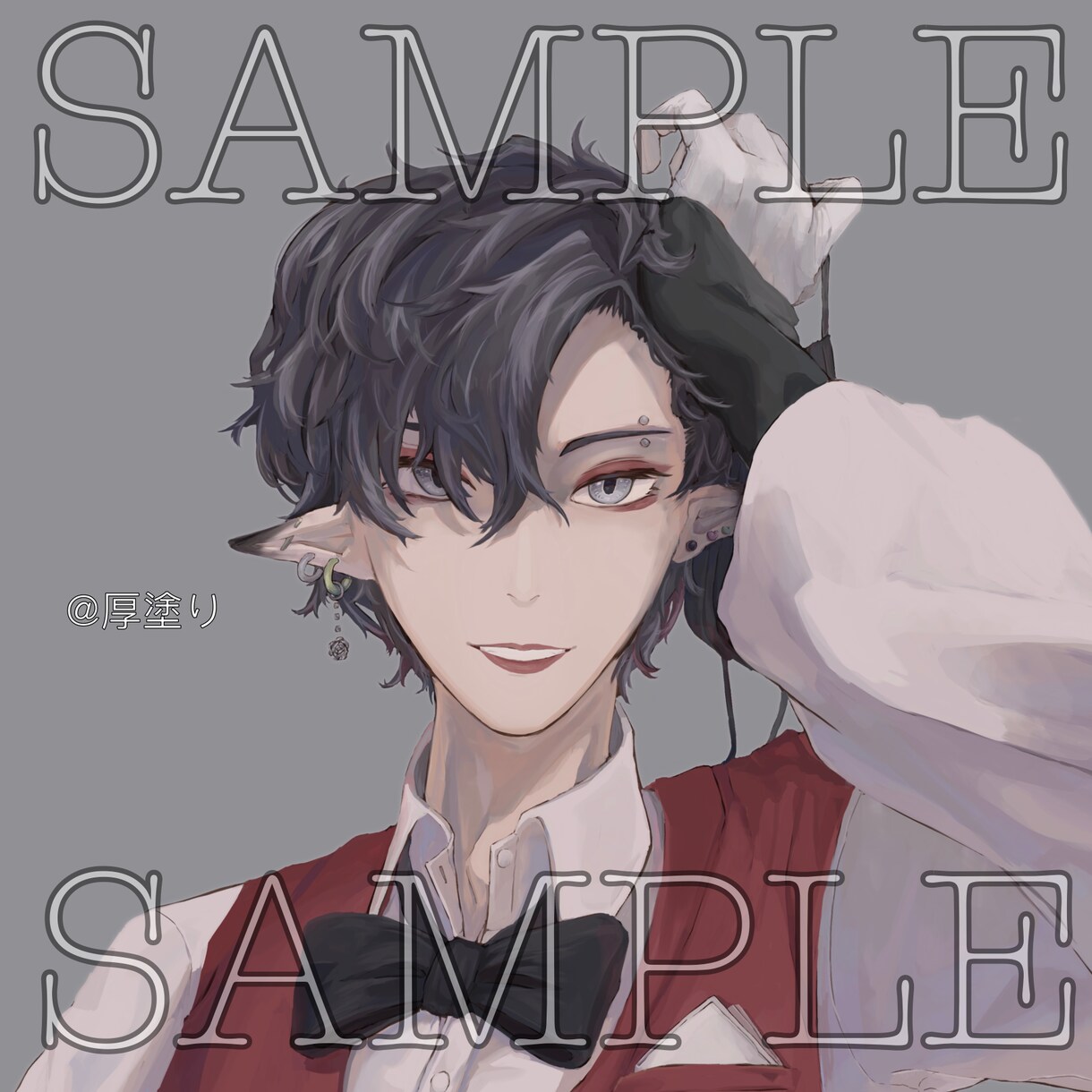 立ち絵やSNS使用可のアイコンイラストを制作します かわいいからかっこいいまで幅広くお承ります！ イメージ5