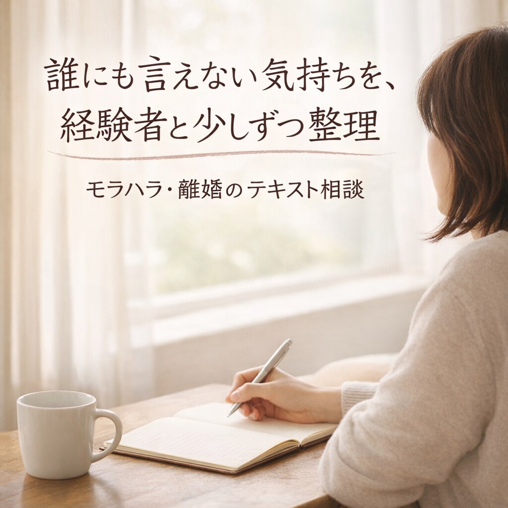 モラハラ・夫婦関係・離婚前後の悩みをお聞きします モラハラ・調停離婚の実体験を基にご相談をお伺いします。 イメージ1