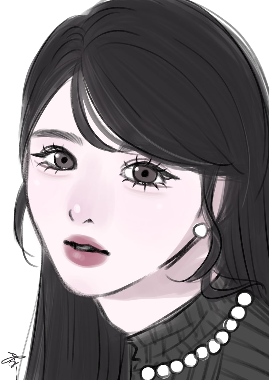 可愛くて目にとまるイラスト描きます 雰囲気のある女の子を描きます！ イメージ4