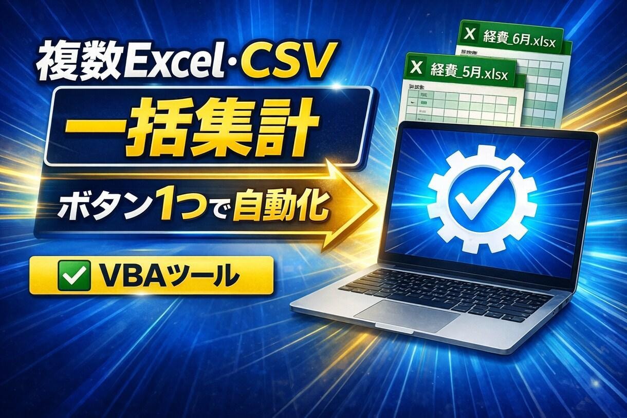 Excel・CSVの面倒な・転記作業を自動化します 「毎回同じExcel作業」を自動化して、・集計を減らします イメージ2