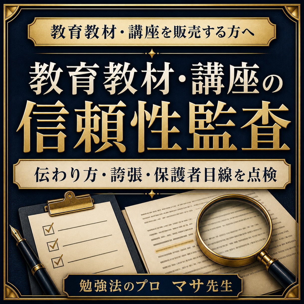 教育教材・講座の信頼性を監査します 誇張・曖昧さ・保護者目線を3ページで点検 イメージ1