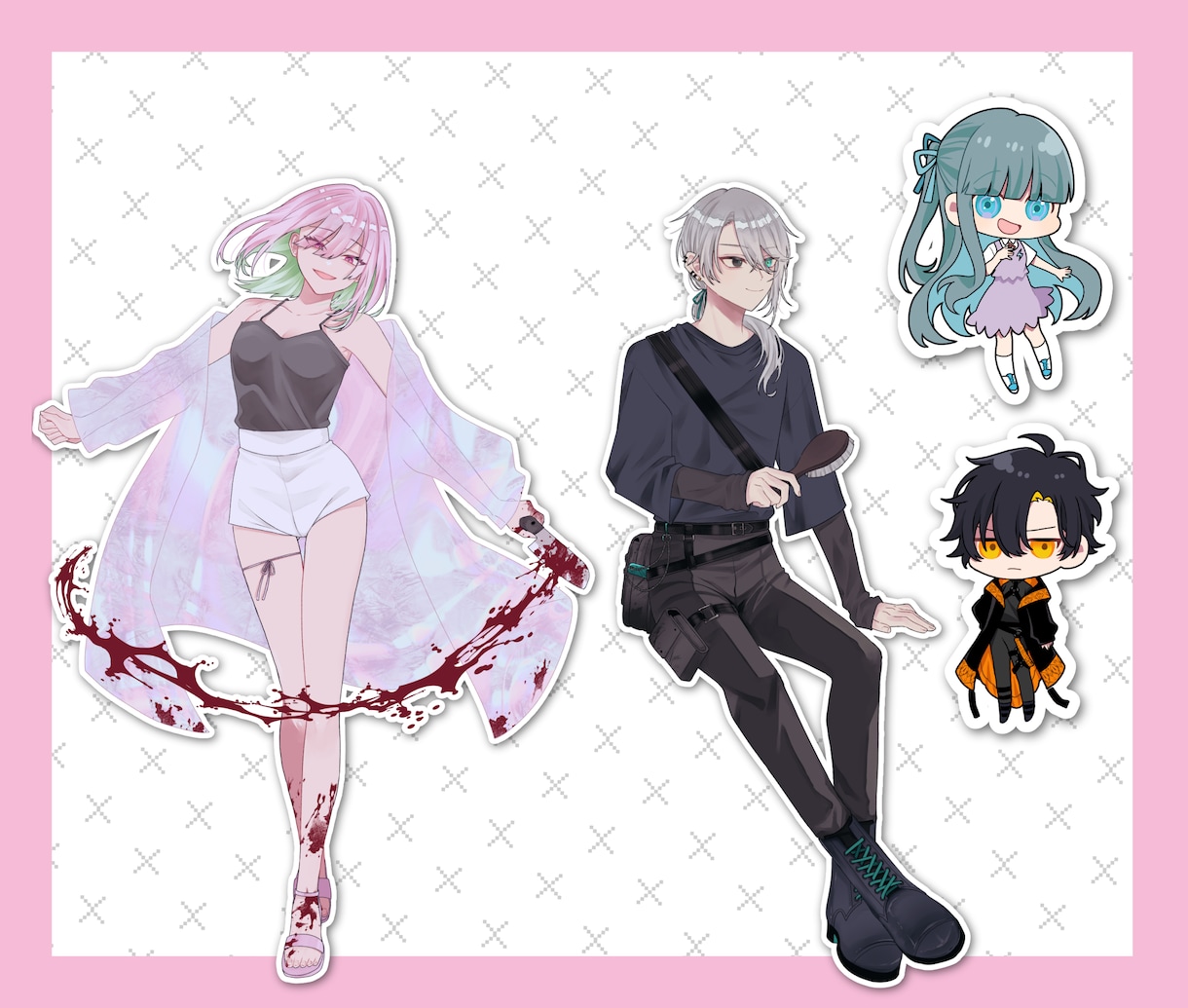 立ち絵イラスト承ります 20代の男女が得意です！創作活動のお手伝いに♪ イメージ9