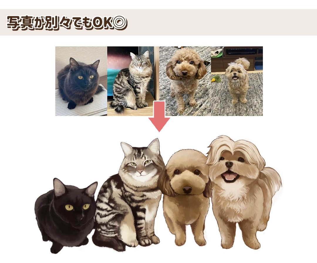 様々な絵柄で*ペット・動物のリアルイラスト描きます 【商用利用可】SNSアイコン・プレゼント・ご自宅に飾る用など イメージ9