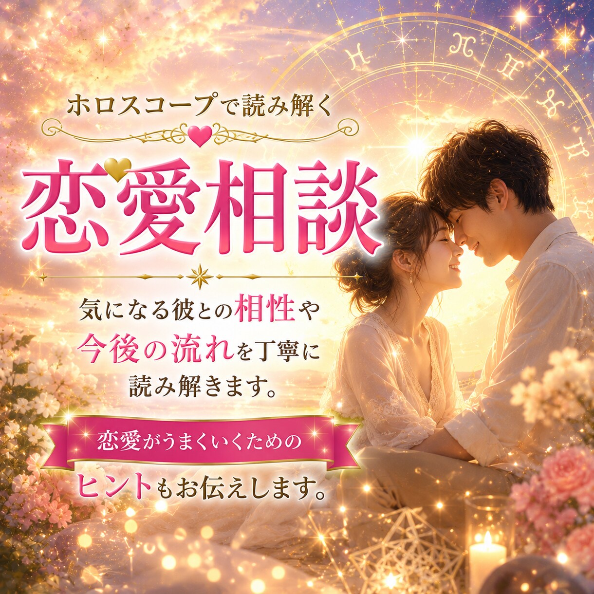 彼との相性や恋愛傾向をホロスコープで鑑定します 恋愛がうまくいくヒントを丁寧にお伝えします イメージ1