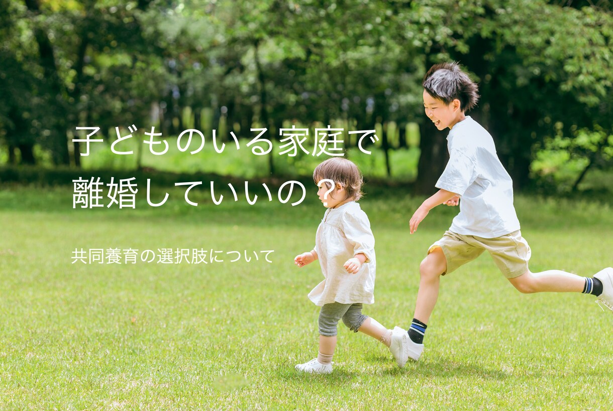 子どもがいる家庭での離婚に悩む相談にのります 日本ではレアな年間130日以上の共同養育実践中です。 イメージ1
