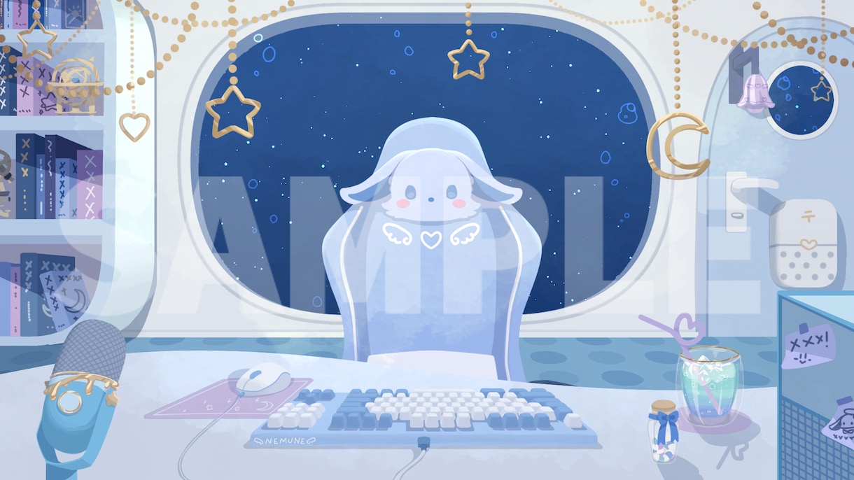 Vtuber様必見!背景お描きします 商業利用OK！配信や動画に使えるかわいい背景イラストです！！ イメージ1