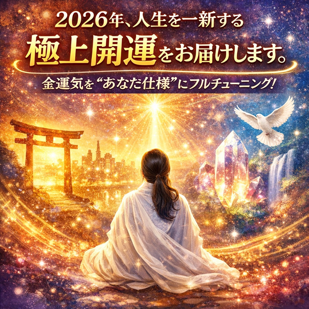 2026年、人生を一新する極上開運をお届けします 全運気をあなた仕様にフルチューニング。 あなただけの幸運の波 イメージ2