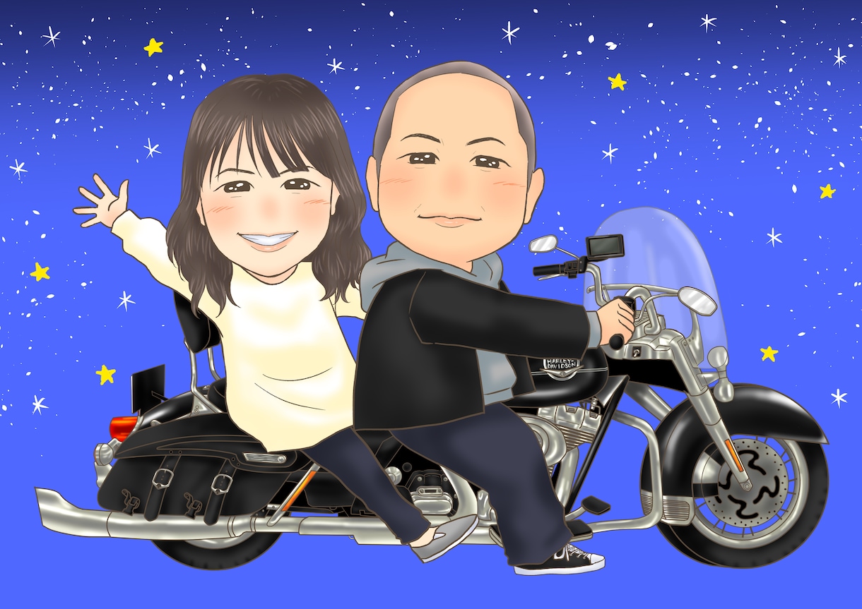 印刷発送可◎デフォルメ似顔絵お描きします お安くご提供中♪名刺やアイコン、プレゼントにも◎ イメージ2