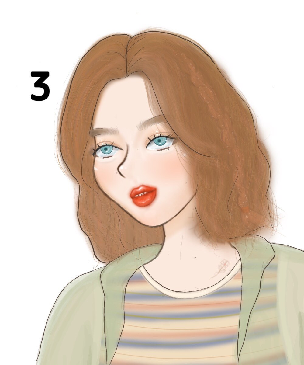 アイコンにオススメな似顔絵を描きます ①〜⑧までの絵柄から自由に選べる！ イメージ4