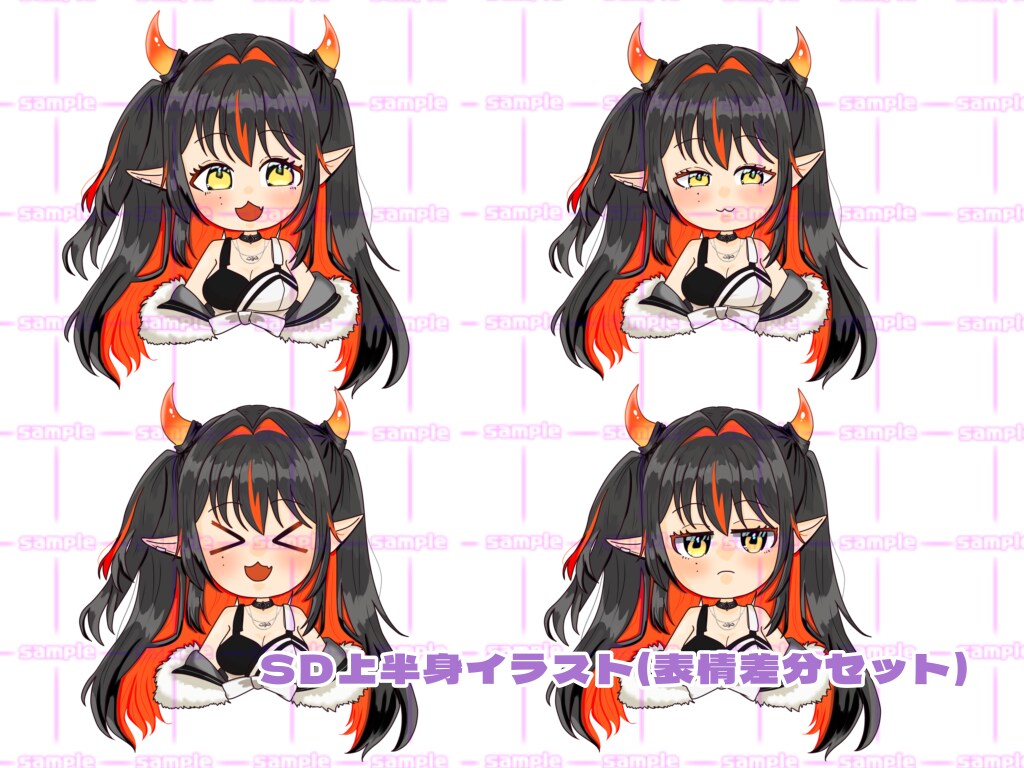 配信やグッズに使える可愛いSDを制作します 2.5〜3等身の可愛いSDイラストや概念グッズを制作します イメージ5