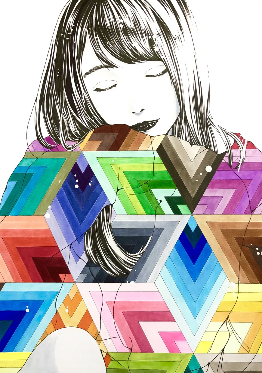 A4イラスト原画販売します 今まで描いてきたイラスト原画を額装して販売します。 イメージ3