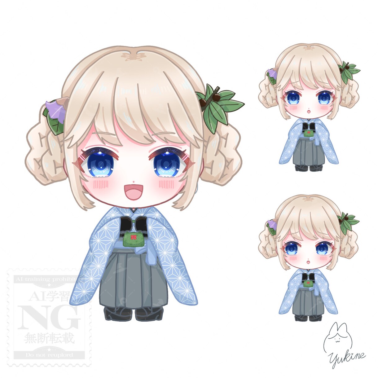 商用利用◎！うるうる可愛い！ミニキャラ作成します 細かい衣装やお目目のこだわりはしっかり残したミニキャラです！ イメージ5