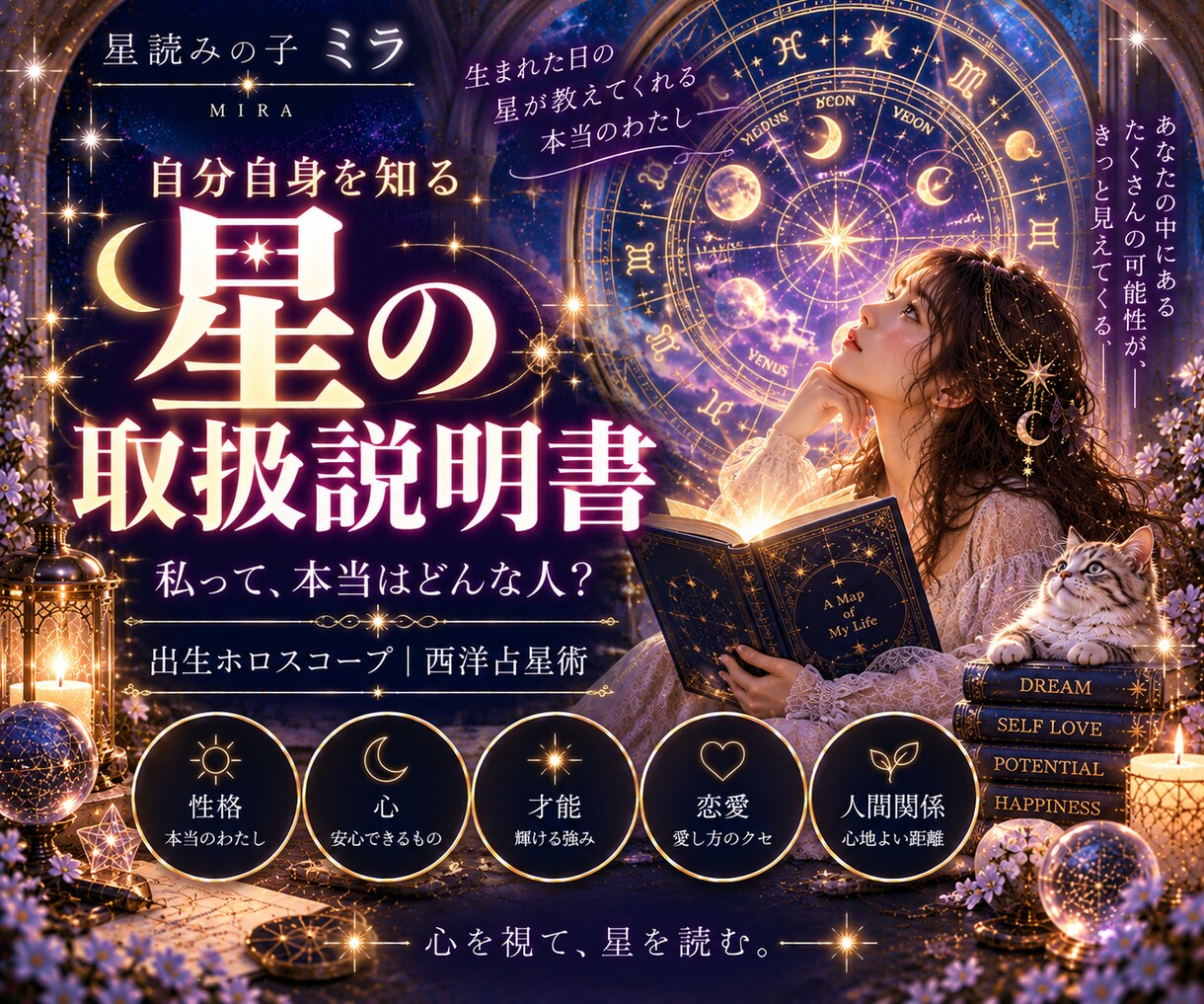 出生ホロスコープからあなたの本質を星読みします 性格・才能・恋愛・人間関係まであなただけの取扱説明書に イメージ1