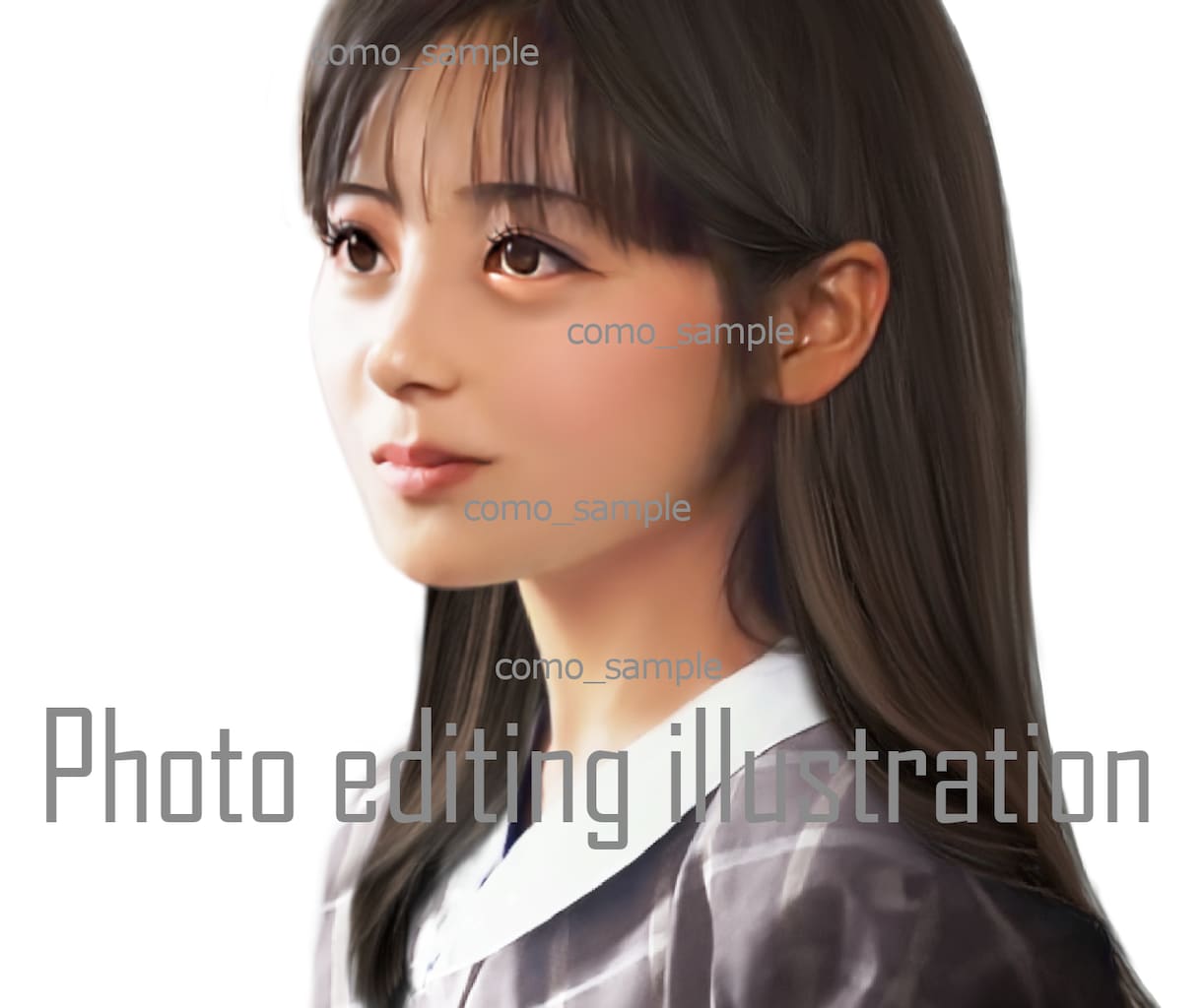 デジタルで元写真を加工しリアル似顔絵を作成します ♪アイコンや名刺・SNSにオススメ＊JPG、PNGでお渡し イメージ1