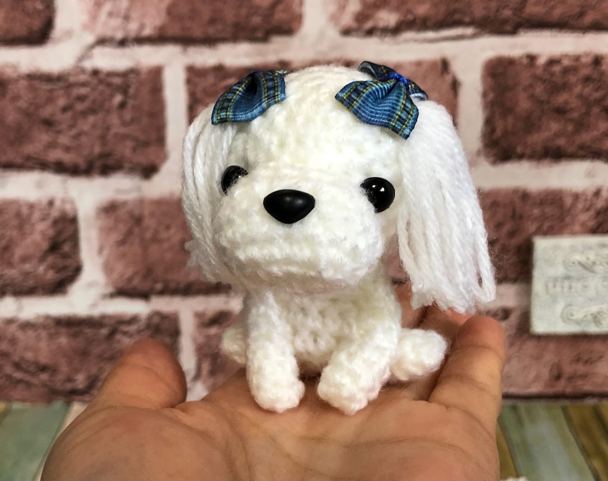 温もり溢れる手作り品をお届けします ミニサイズのお座りマルチーズ×ラウンド型コースター イメージ4