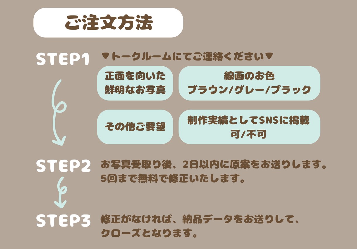 超シンプル似顔絵︎︎ ♥ 配色6パターン納品します 名刺・SNS…用途に合わせて使い分け♪30名様迄1000円 イメージ3
