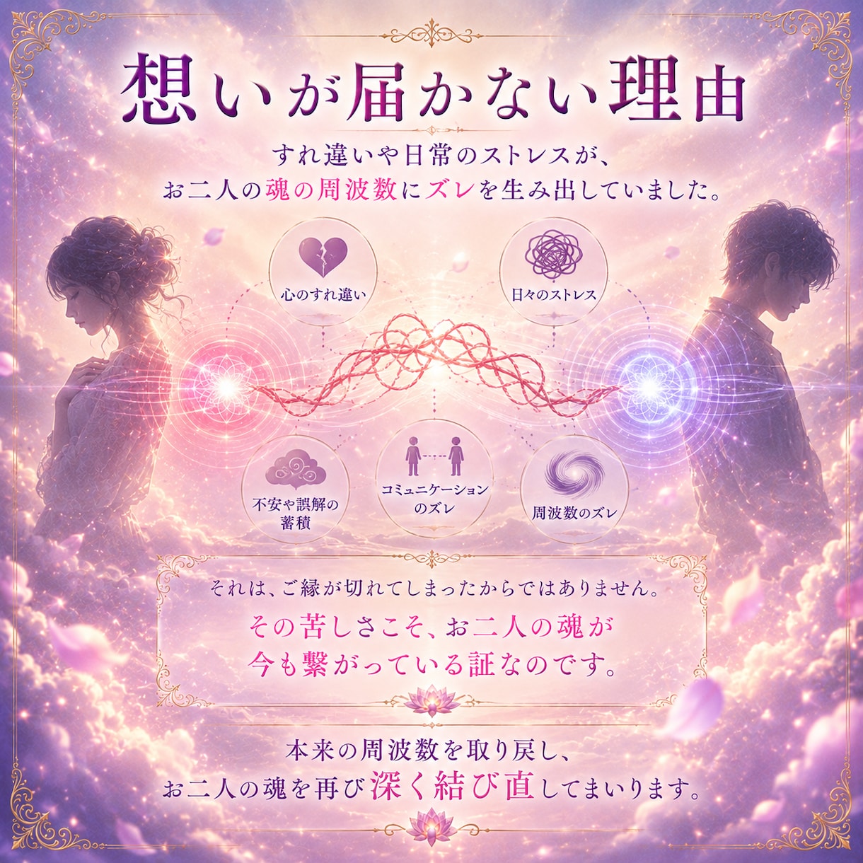 復縁成就「未使用の赤い糸」が導く永遠の絆ます 【彼から末永く愛され続ける】未来へと導いてまいります。 イメージ3