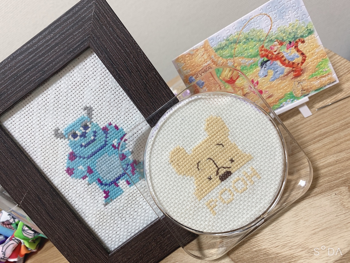オーダーメイドの刺繍インテリア作ります フォトスタンドサイズの刺繍インテリアを作ります。 イメージ2
