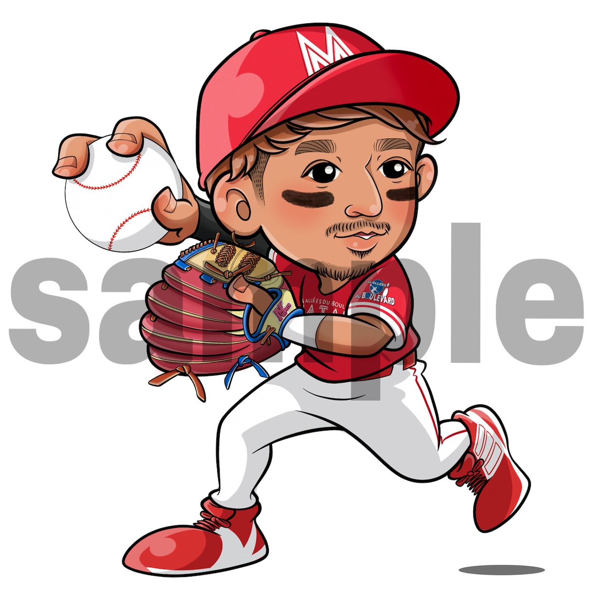 野球イラスト専門⚾️可愛い野球イラスト描きます ピッチング•バッティング•守備ポーズなんでもOKです！ イメージ3
